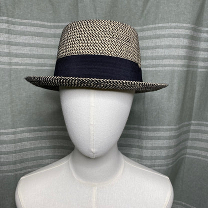 Toucan Collection Straw Boater Hat MD\LG Old Money French Girl Resort Retro Chic