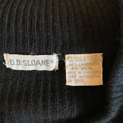 DD Sloane V-Neck Lambswool Sweater Womens S Vtg 80s Cozycore Grandpa Academia
